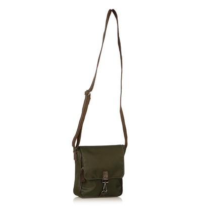 Bolsa Transversal com tampa Verde Militar