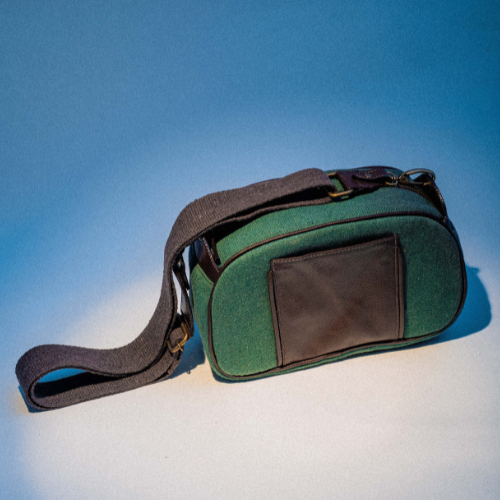 Bolsa Crossbody Lona Reciclada Sustentável Verde