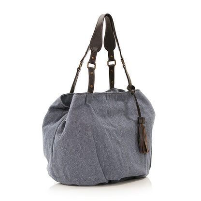 Bolsa HOBO Lona Reciclada Azul