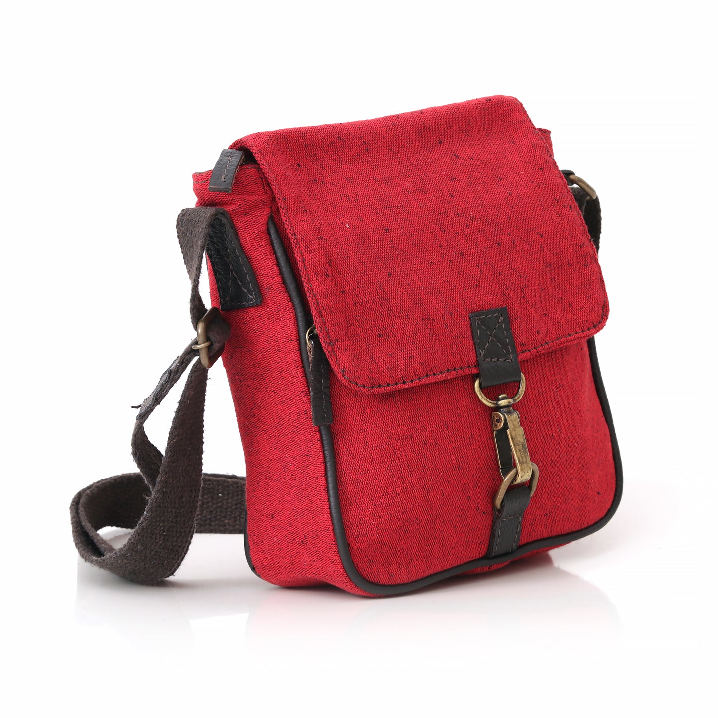 Bolsa Transversal em Lona Reciclada Vermelho