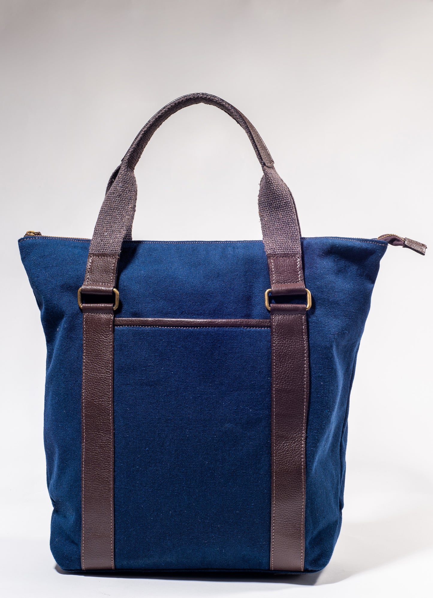 Bolsa Shop Lona Reciclada Sustentável Azul Marinho